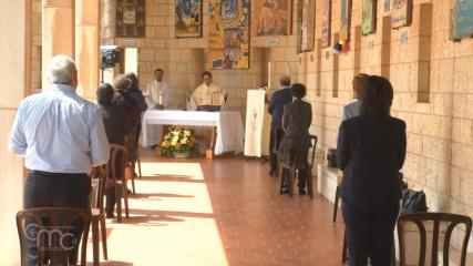 Mass in the courtyard of Nazareth